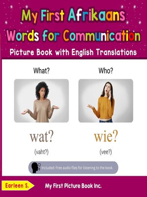 cover image of My First Afrikaans Words for Communication Picture Book with English Translations